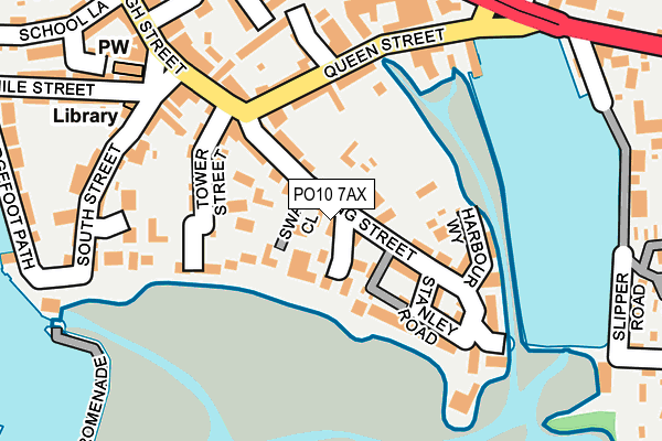 PO10 7AX map - OS OpenMap – Local (Ordnance Survey)