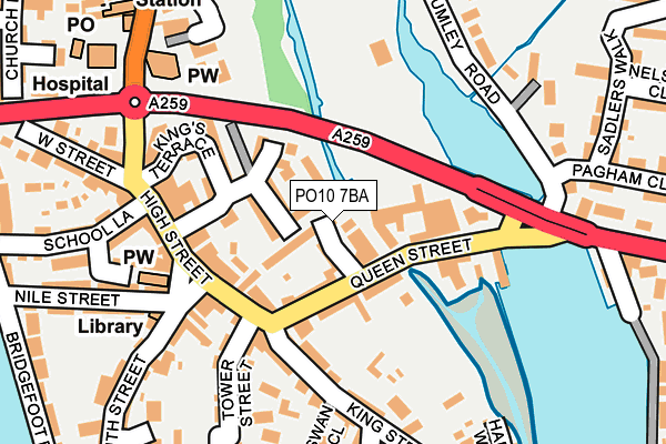 PO10 7BA map - OS OpenMap – Local (Ordnance Survey)