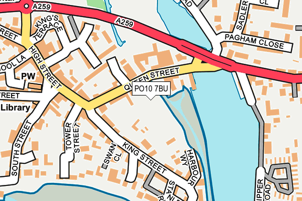 PO10 7BU map - OS OpenMap – Local (Ordnance Survey)
