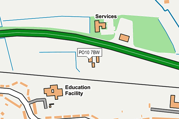 PO10 7BW map - OS OpenMap – Local (Ordnance Survey)