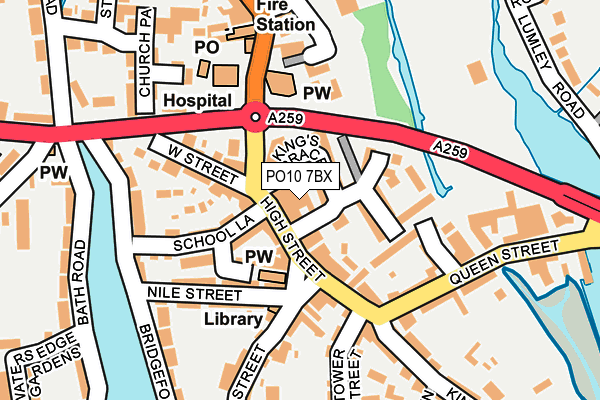 PO10 7BX map - OS OpenMap – Local (Ordnance Survey)