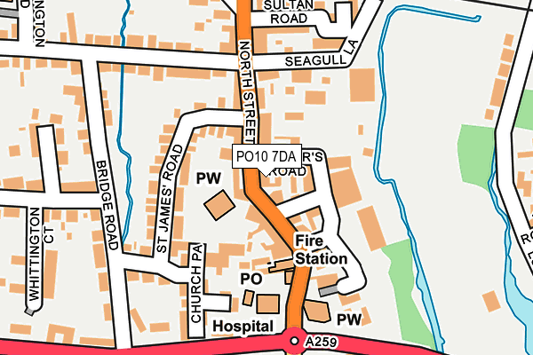 Map of EMSWORTH CYCLES LTD at local scale