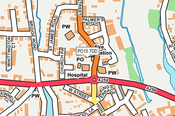PO10 7DD map - OS OpenMap – Local (Ordnance Survey)