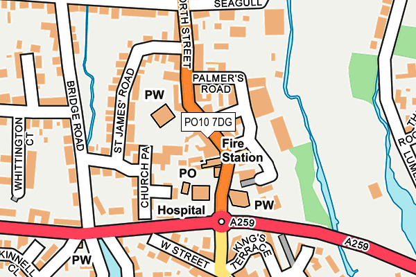 PO10 7DG map - OS OpenMap – Local (Ordnance Survey)