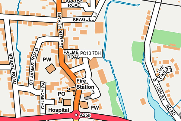 PO10 7DH map - OS OpenMap – Local (Ordnance Survey)