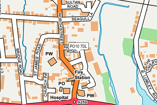 PO10 7DL map - OS OpenMap – Local (Ordnance Survey)