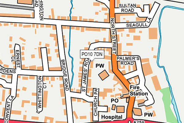 PO10 7DN map - OS OpenMap – Local (Ordnance Survey)