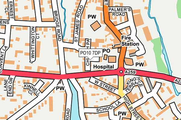PO10 7DP map - OS OpenMap – Local (Ordnance Survey)