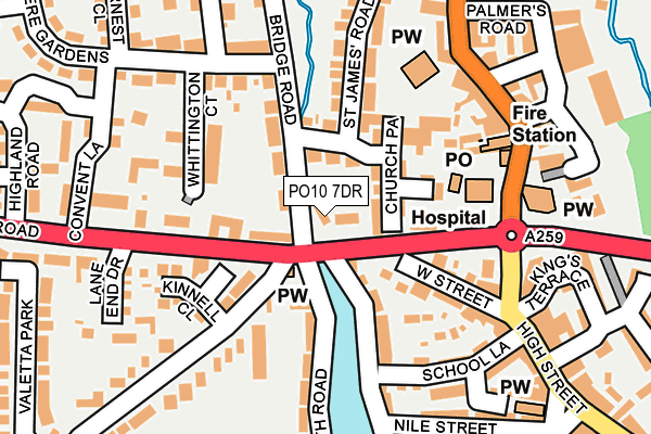 PO10 7DR map - OS OpenMap – Local (Ordnance Survey)
