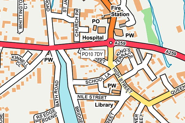 PO10 7DY map - OS OpenMap – Local (Ordnance Survey)