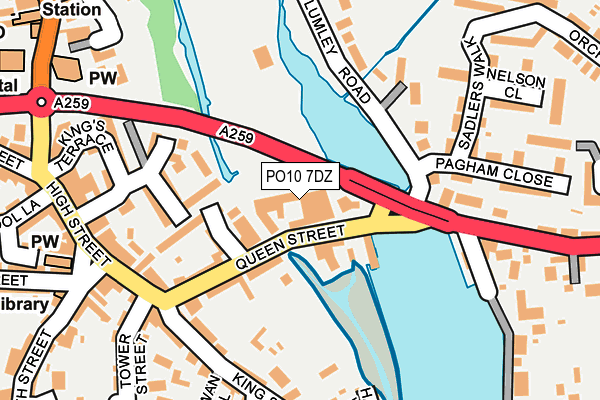 PO10 7DZ map - OS OpenMap – Local (Ordnance Survey)