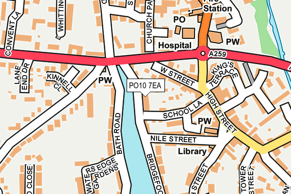PO10 7EA map - OS OpenMap – Local (Ordnance Survey)