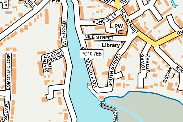 PO10 7EB map - OS OpenMap – Local (Ordnance Survey)