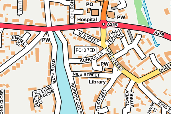 PO10 7ED map - OS OpenMap – Local (Ordnance Survey)