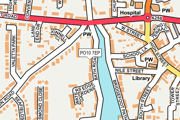 PO10 7EP map - OS OpenMap – Local (Ordnance Survey)