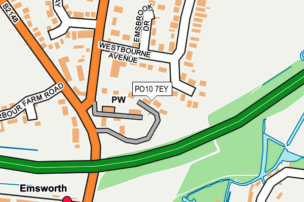 PO10 7EY map - OS OpenMap – Local (Ordnance Survey)