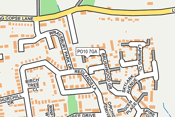 PO10 7GA map - OS OpenMap – Local (Ordnance Survey)