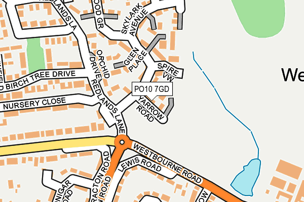PO10 7GD map - OS OpenMap – Local (Ordnance Survey)