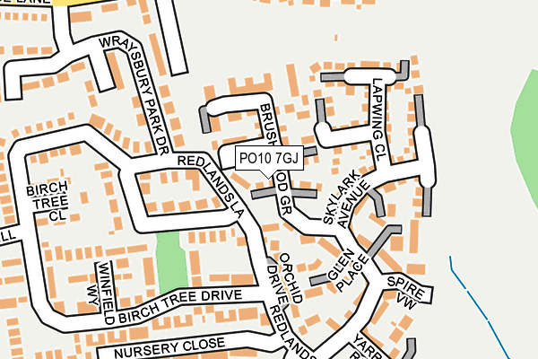 PO10 7GJ map - OS OpenMap – Local (Ordnance Survey)