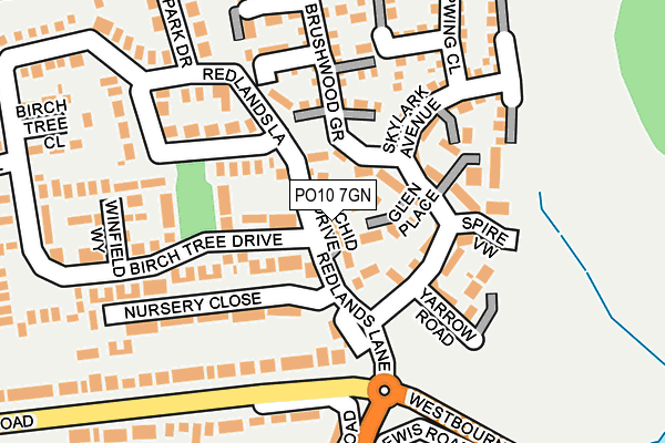 PO10 7GN map - OS OpenMap – Local (Ordnance Survey)