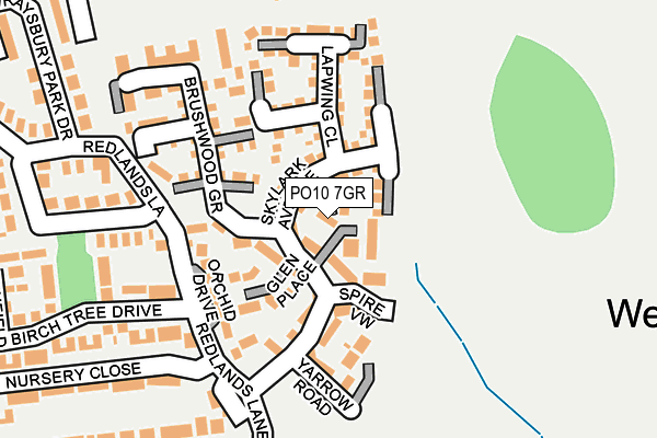 PO10 7GR map - OS OpenMap – Local (Ordnance Survey)