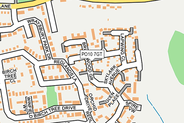 PO10 7GT map - OS OpenMap – Local (Ordnance Survey)