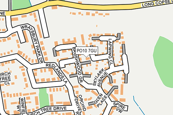 PO10 7GU map - OS OpenMap – Local (Ordnance Survey)