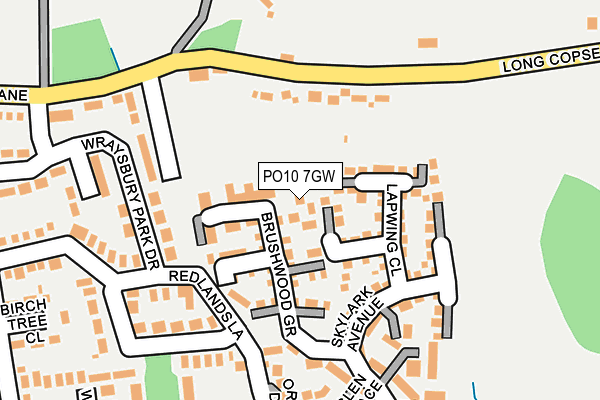 PO10 7GW map - OS OpenMap – Local (Ordnance Survey)