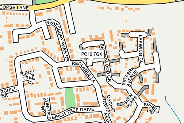 PO10 7GX map - OS OpenMap – Local (Ordnance Survey)
