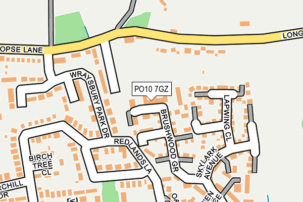 PO10 7GZ map - OS OpenMap – Local (Ordnance Survey)
