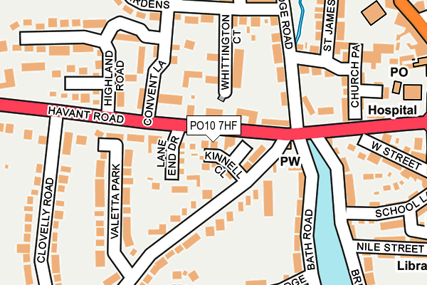 PO10 7HF map - OS OpenMap – Local (Ordnance Survey)