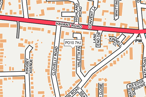 PO10 7HJ map - OS OpenMap – Local (Ordnance Survey)