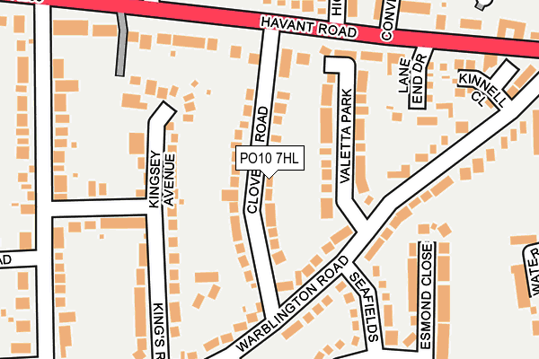 PO10 7HL map - OS OpenMap – Local (Ordnance Survey)