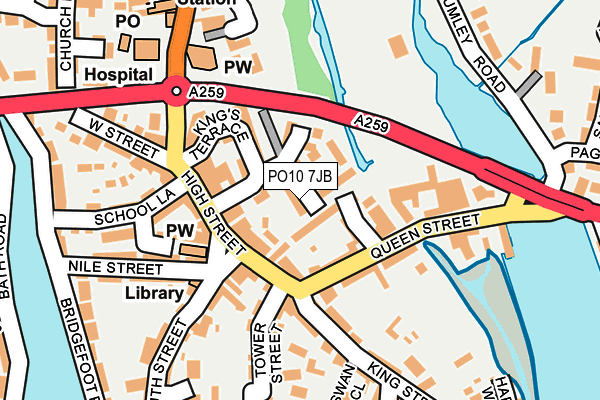PO10 7JB map - OS OpenMap – Local (Ordnance Survey)