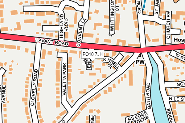 PO10 7JH map - OS OpenMap – Local (Ordnance Survey)