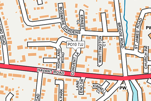 PO10 7JJ map - OS OpenMap – Local (Ordnance Survey)