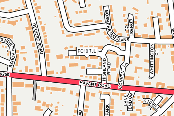 PO10 7JL map - OS OpenMap – Local (Ordnance Survey)