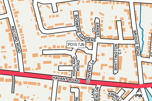 PO10 7JN map - OS OpenMap – Local (Ordnance Survey)