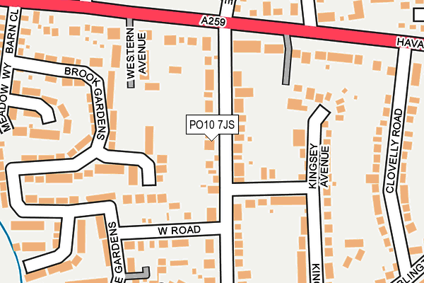 PO10 7JS map - OS OpenMap – Local (Ordnance Survey)
