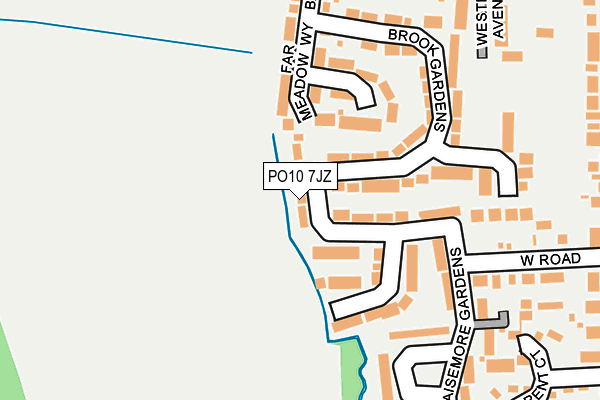 PO10 7JZ map - OS OpenMap – Local (Ordnance Survey)