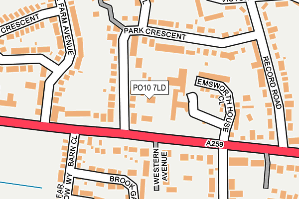 PO10 7LD map - OS OpenMap – Local (Ordnance Survey)