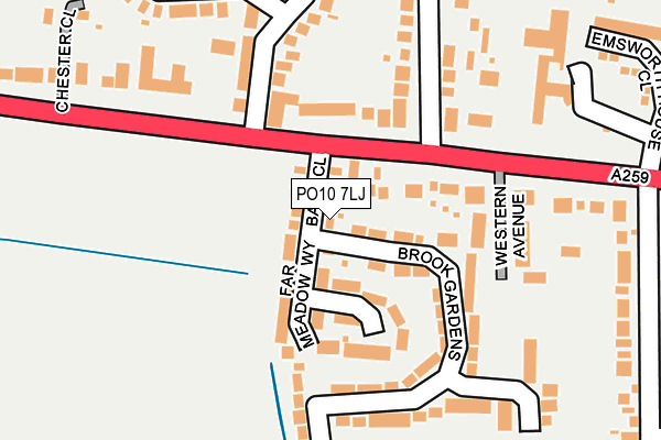PO10 7LJ map - OS OpenMap – Local (Ordnance Survey)