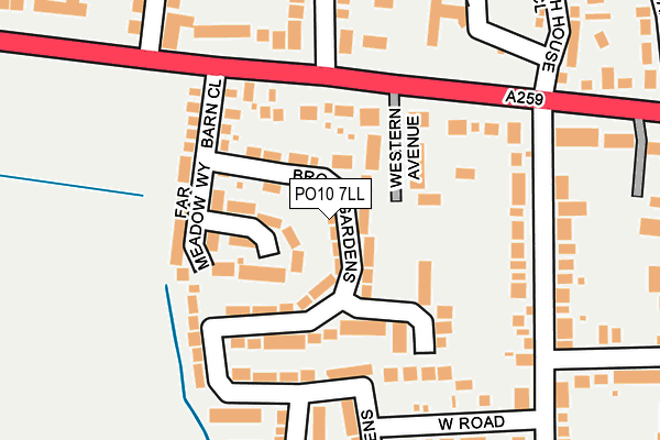 PO10 7LL map - OS OpenMap – Local (Ordnance Survey)
