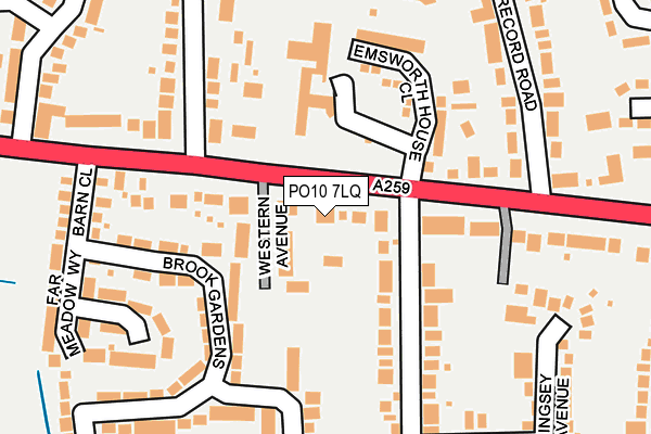 PO10 7LQ map - OS OpenMap – Local (Ordnance Survey)