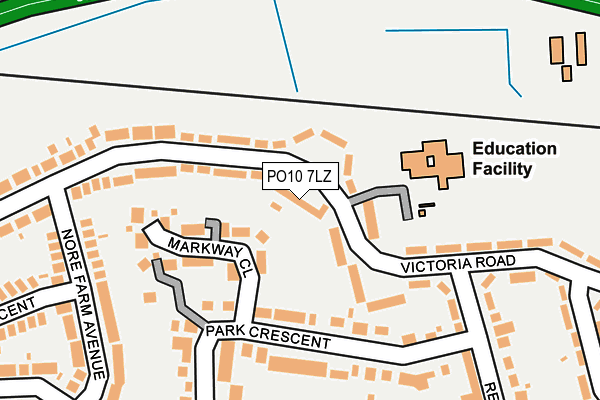 PO10 7LZ map - OS OpenMap – Local (Ordnance Survey)