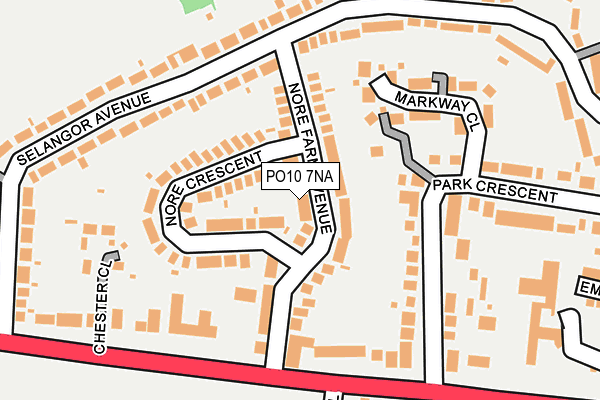 PO10 7NA map - OS OpenMap – Local (Ordnance Survey)