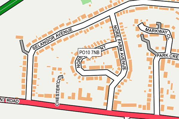 PO10 7NB map - OS OpenMap – Local (Ordnance Survey)
