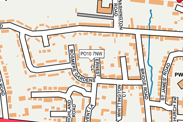PO10 7NW map - OS OpenMap – Local (Ordnance Survey)