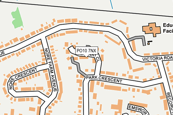 PO10 7NX map - OS OpenMap – Local (Ordnance Survey)