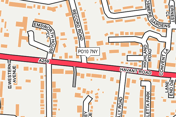 PO10 7NY map - OS OpenMap – Local (Ordnance Survey)